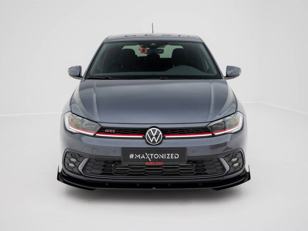 Maxton Design Street PRO Front Splitter + Flaps Volkswagen Polo GTI Mk6 Facelift - VWPO6FGTICNC-FD1B+FSF1G - Image 3