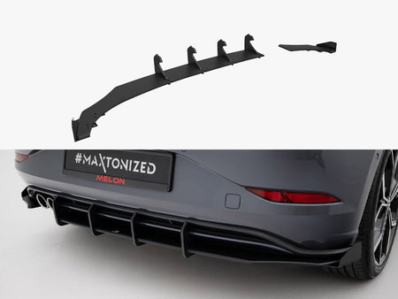 Maxton Design Street PRO Rear Diffuser + Flaps Volkswagen Polo GTI Mk6 Facelift - VWPO6FGTICNC-RS1B+RSF1G - Image 1