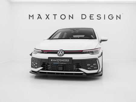 Maxton Design Street PRO Front Splitter V.2 Volkswagen Golf GTI / GTE / R-Line Mk8 Facelift - VWGO8FGTICNC-FD2B - Image 2