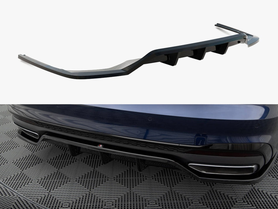 Maxton Design Rear Splitter (Vertical Bars) V.2 Audi A4 S-Line B9 Facelift - AU-A4-B9F-SLINE-RD3G+RD4G - Image 1