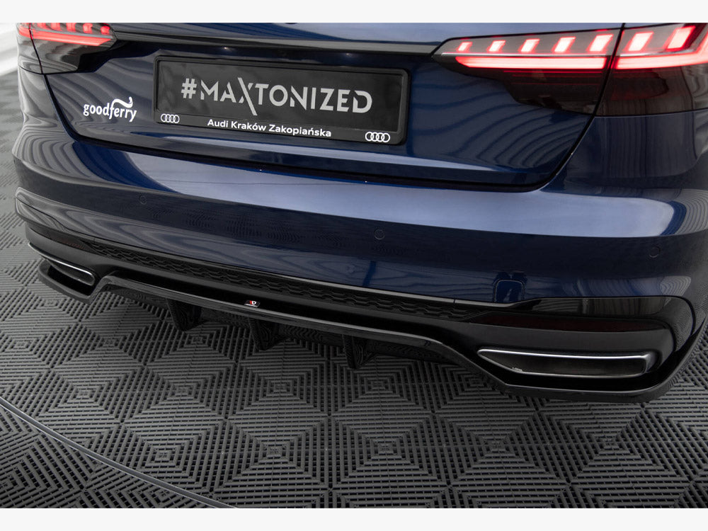 Maxton Design Rear Splitter (Vertical Bars) V.2 Audi A4 S-Line B9 Facelift - AU-A4-B9F-SLINE-RD3G+RD4G - Image 3