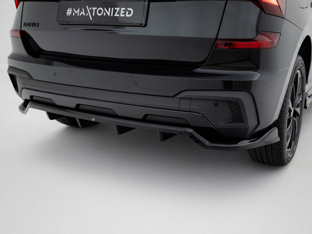 Maxton Design Rear Splitter (Vertical Bars) Skoda Kamiq Monte Carlo Mk1 Facelift - SK-KM-1F-MC-RD1G+RD2G - Image 3