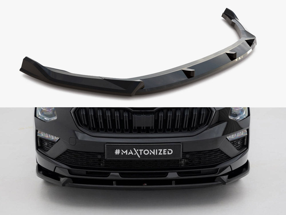 Maxton Design Front Splitter V.2 Skoda Kamiq Monte Carlo Mk1 Facelift - SK-KM-1F-MC-FD2G - Image 1