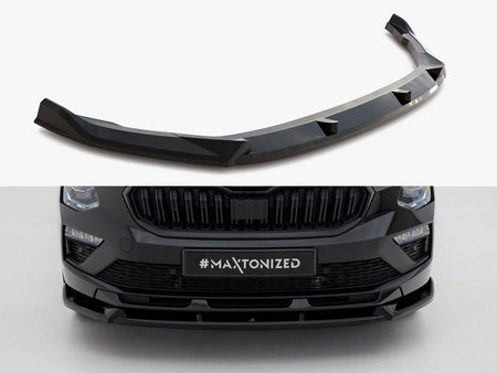 Maxton Design Front Splitter V.2 Skoda Kamiq Monte Carlo Mk1 Facelift - SK-KM-1F-MC-FD2G - Image 1