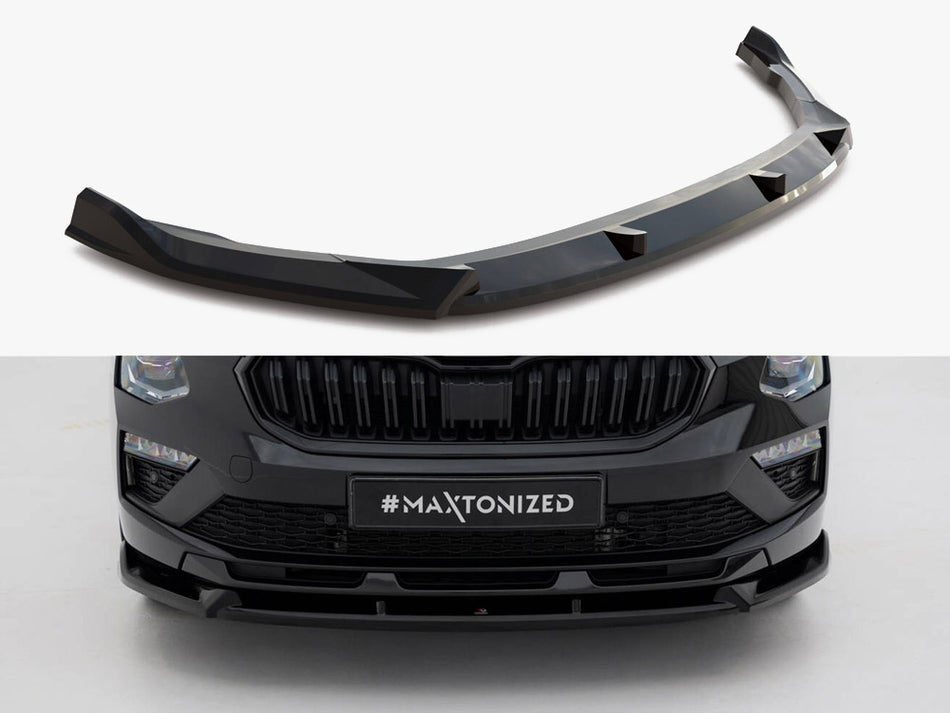 Maxton Design Front Splitter V.2 Skoda Kamiq Monte Carlo Mk1 Facelift - SK-KM-1F-MC-FD2G - Image 1