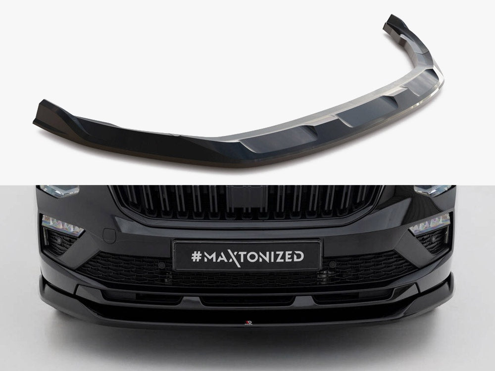 Maxton Design Front Splitter V.1 Skoda Kamiq Monte Carlo Mk1 Facelift - SK-KM-1F-MC-FD1G - Image 1