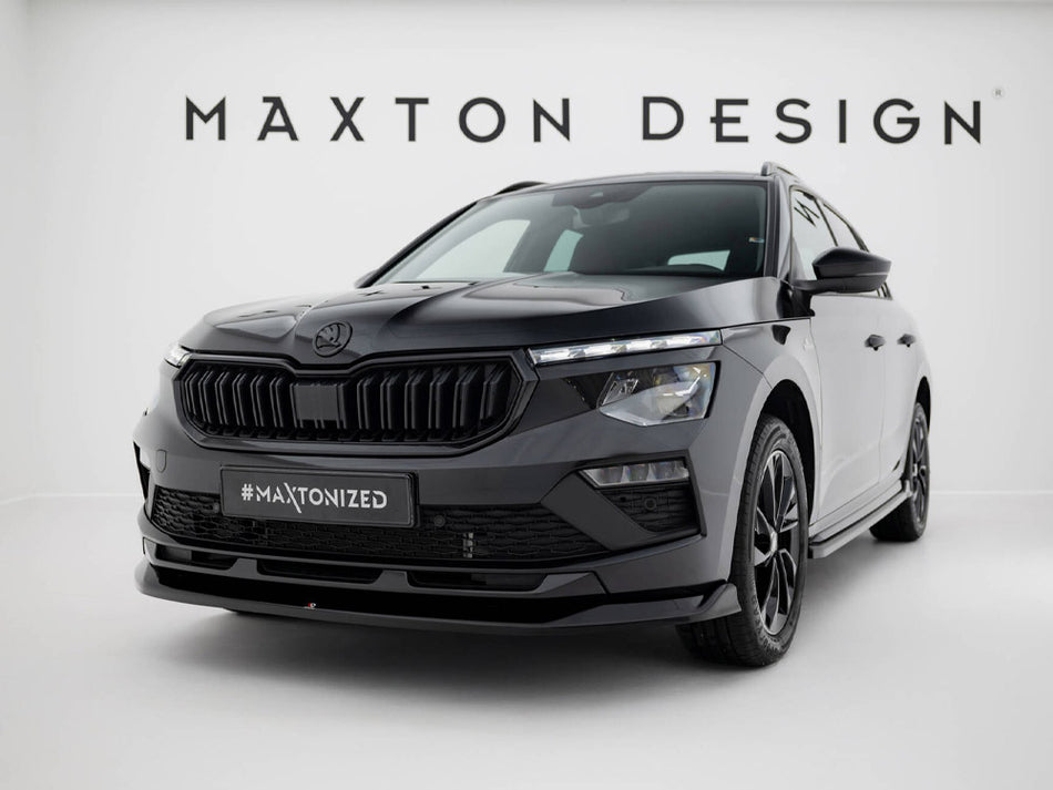 Maxton Design Front Splitter V.1 Skoda Kamiq Monte Carlo Mk1 Facelift - SK-KM-1F-MC-FD1G - Image 2