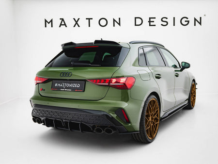 Maxton Design Street Pro Rear Side Splitters Audi S3 Sportback 8Y Facelift - AUS38YFCNC-RSD1B - Image 2