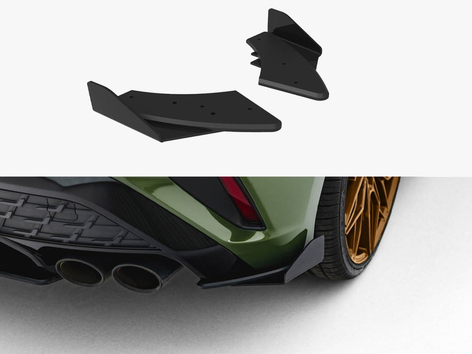 Maxton Design Street Pro Rear Side Splitters + Flaps Audi S3 Sportback 8Y Facelift - AUS38YFCNC-RSD1B+RSF1G - Image 1