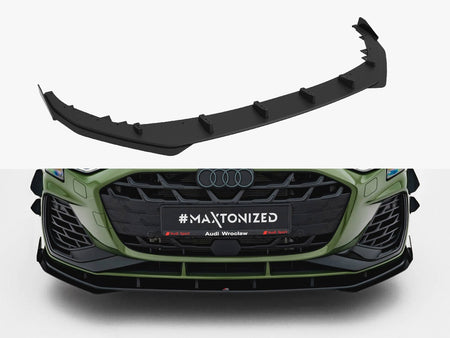 Maxton Design Street PRO Front Splitter V.1 + Flaps Audi S3 Sportback / A3 S-line Sportback 8Y Facelift - AUS38YFCNC-FD1B+FSF1G - Image 1