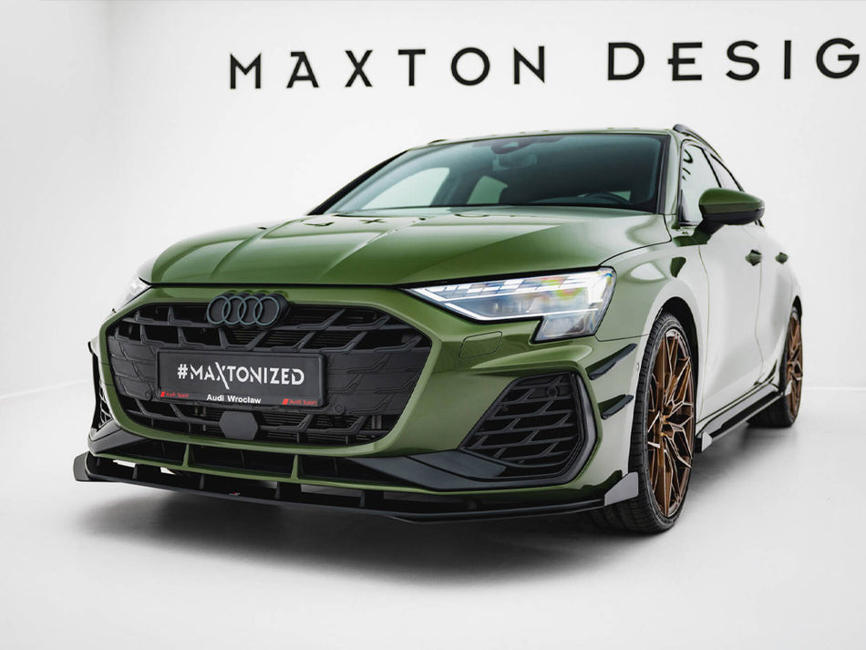 Street PRO Front Splitter V.1 + Flaps Audi S3 Sportback / A3 S-line Sportback 8Y Facelift
