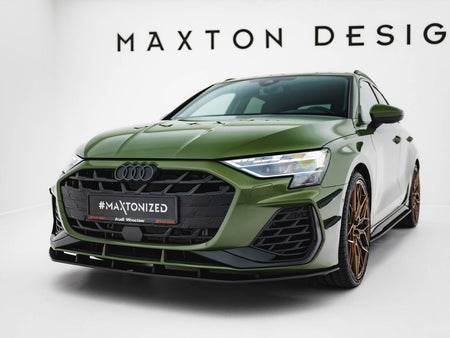 Maxton Design Street PRO Front Splitter Audi S3 Sportback / A3 S-Line Sportback 8Y Facelift - AUS38YFCNC-FD1B - Image 2