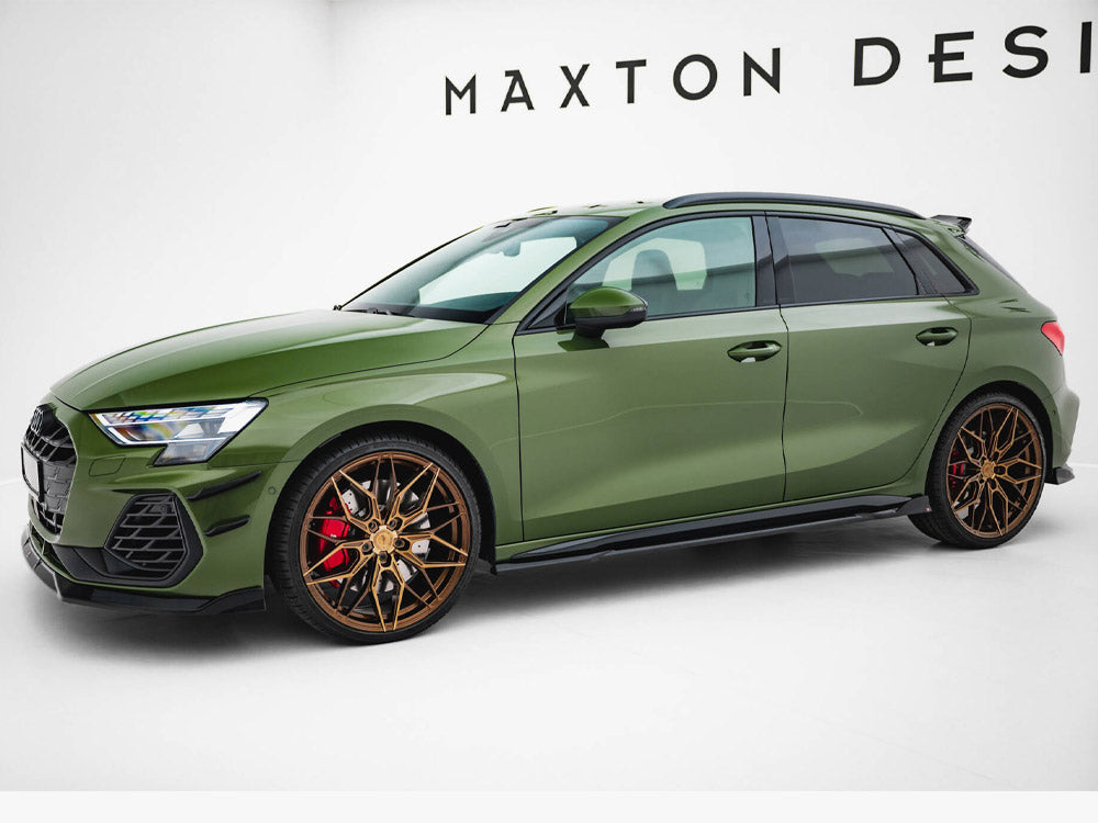 Maxton Design Side Skirts Diffusers V.3 Audi S3 Sportback / A3 S-Line Sportback 8Y Facelift - AU-S3-8YF-S-SD2G - Image 2
