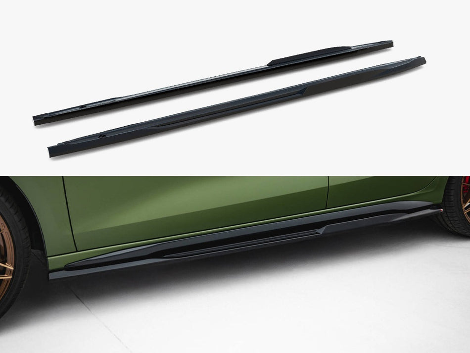 Maxton Design Side Skirts Diffusers V.2 Audi S3 Sportback / A3 S-Line Sportback 8Y Facelift - AU-S3-8YF-S-SD1G - Image 1