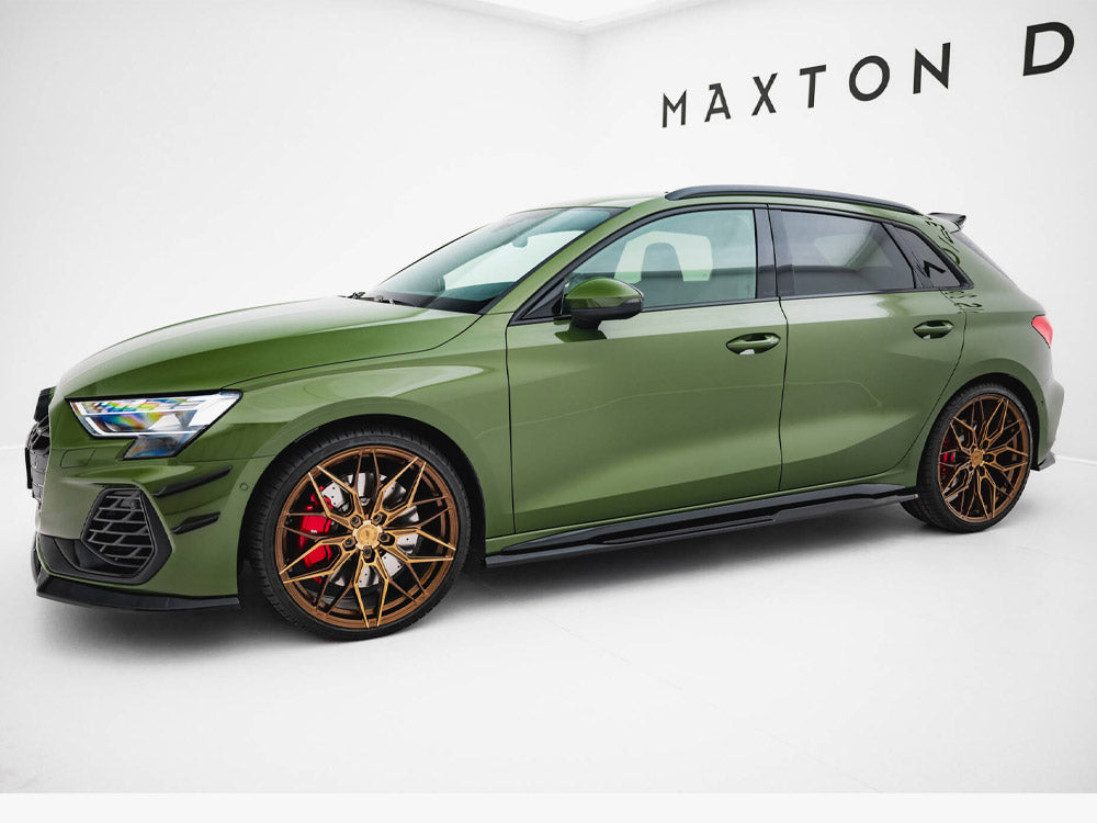 Maxton Design Side Skirts Diffusers V.2 Audi S3 Sportback / A3 S-Line Sportback 8Y Facelift - AU-S3-8YF-S-SD1G - Image 2