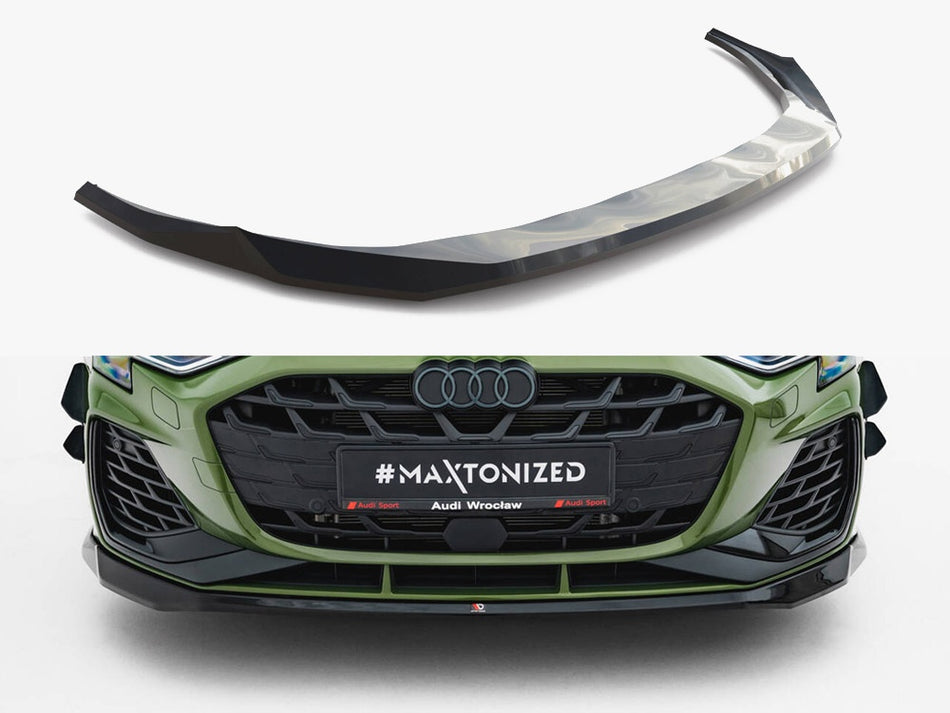 Maxton Design Front Splitter V.2 Audi S3 Sportback / A3 S-Line Sportback 8Y Facelift - AU-S3-8YF-S-FD2G - Image 1
