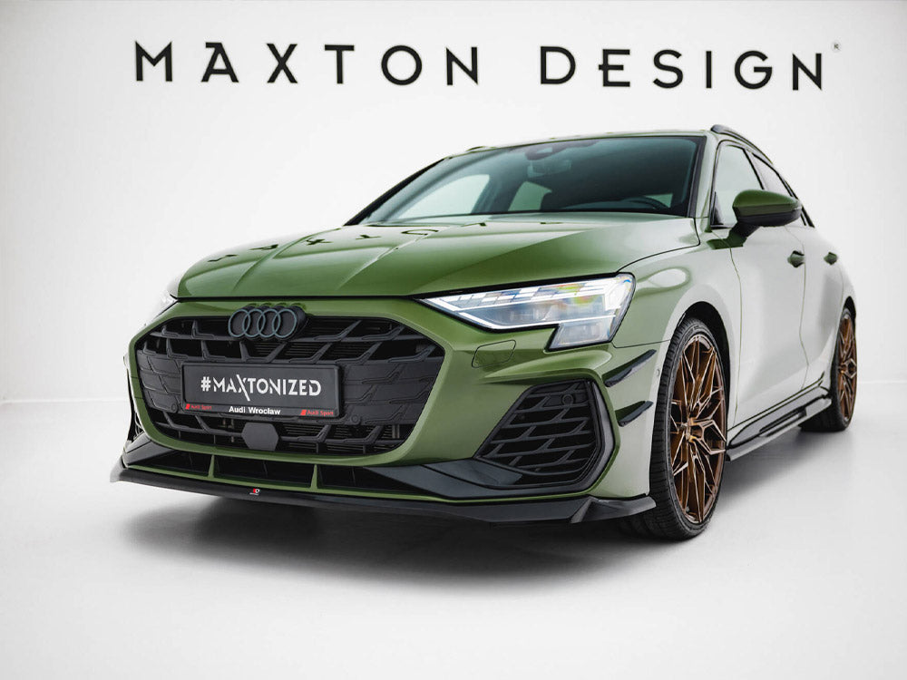 Maxton Design Front Splitter V.2 Audi S3 Sportback / A3 S-Line Sportback 8Y Facelift - AU-S3-8YF-S-FD2G - Image 2