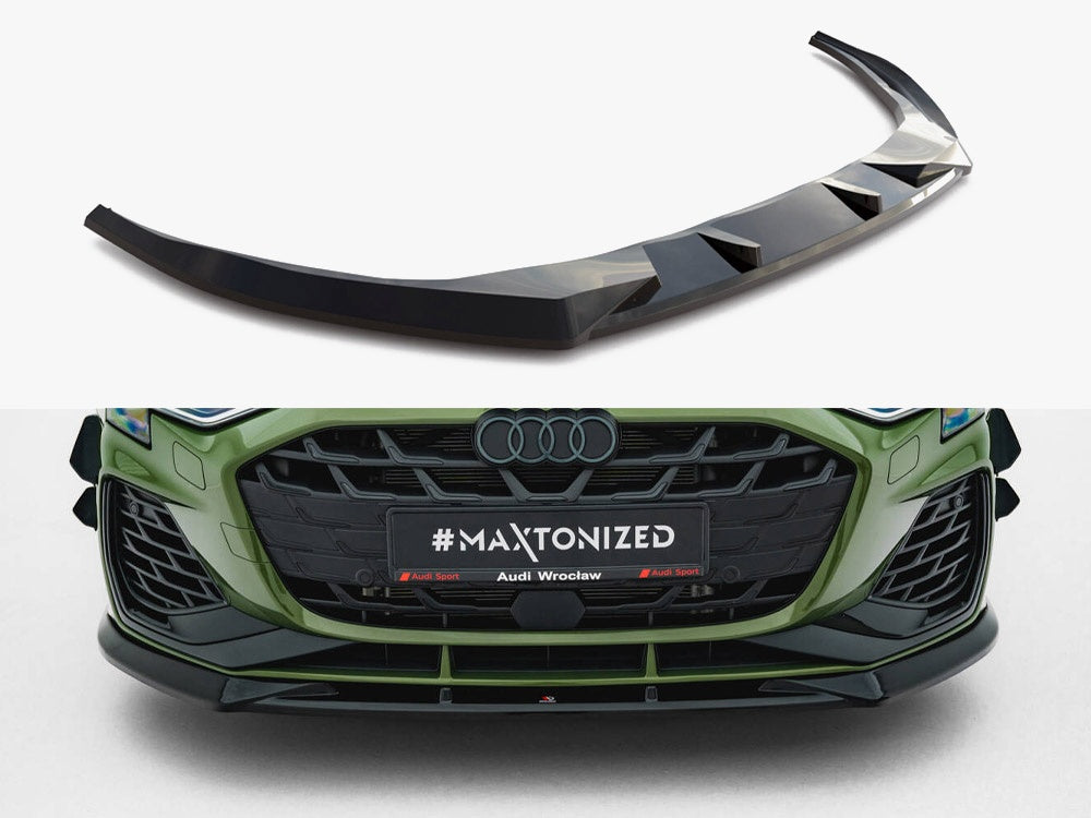 Maxton Design Front Splitter V.1 Audi S3 Sportback / A3 S-Line Sportback 8Y Facelift - AU-S3-8YF-S-FD1G - Image 1