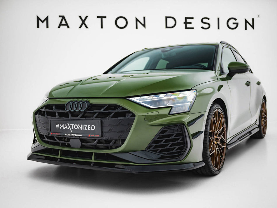 Maxton Design Front Splitter V.1 Audi S3 Sportback / A3 S-Line Sportback 8Y Facelift - AU-S3-8YF-S-FD1G - Image 2