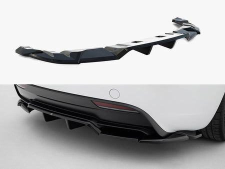 Maxton Design Rear Splitter (Vertical Bars) V.2 Tesla Model 3 Performance Mk1 Facelift - TE-MODEL3-1F-PFC-RD2G+RD3G - Image 1