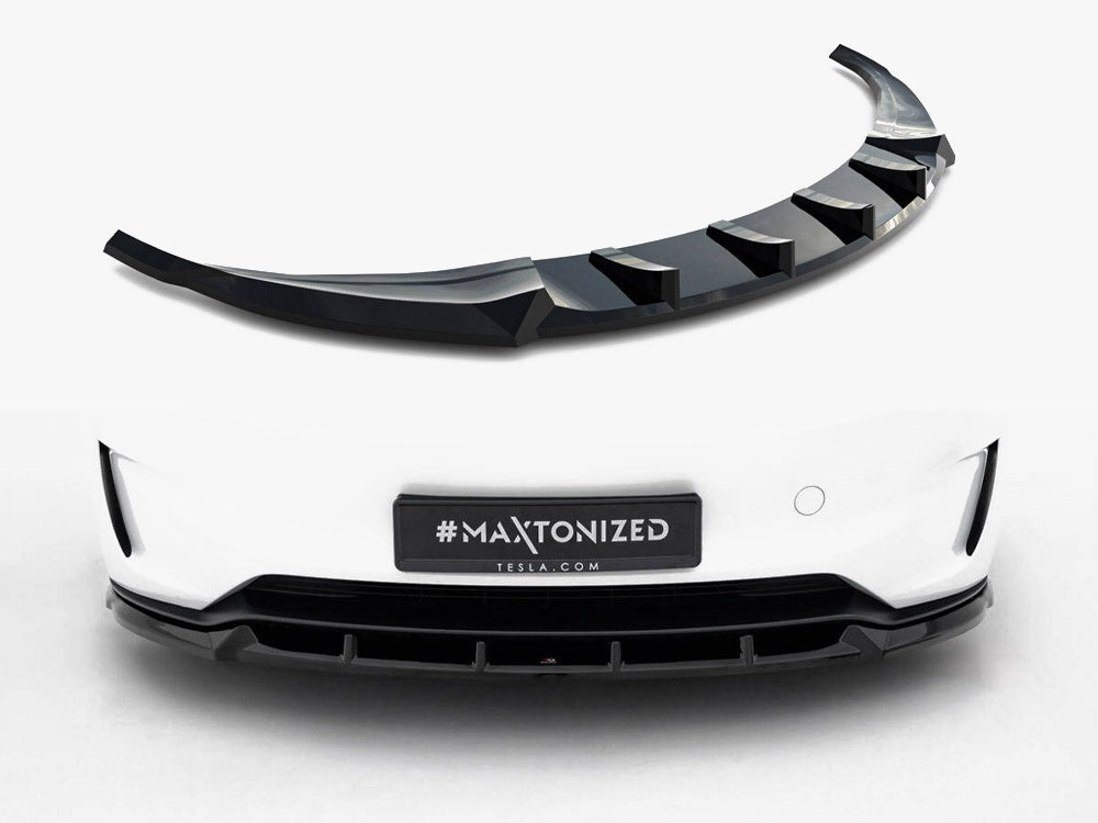 Maxton Design Front Splitter V.2 Tesla Model 3 Performance Mk1 Facelift - TE-MODEL3-1F-PFC-FD2G - Image 1