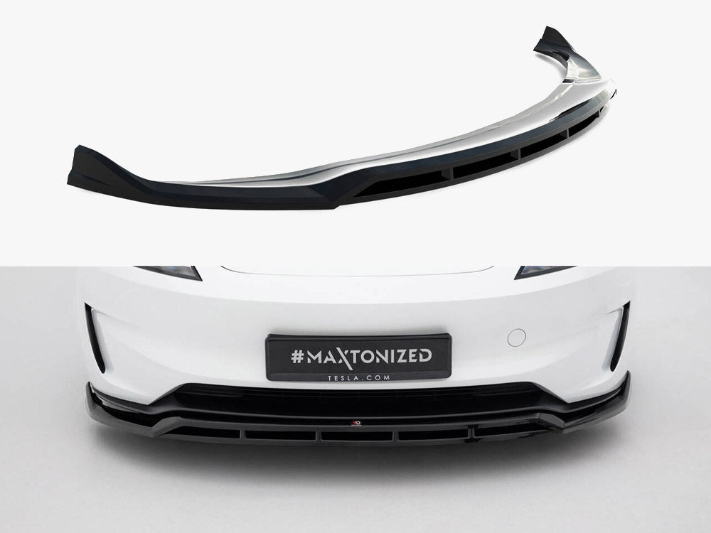 Maxton Design Front Splitter V.1 Tesla Model 3 Performance Mk1 Facelift - TE-MODEL3-1F-PFC-FD1G+FD1RG - Image 1