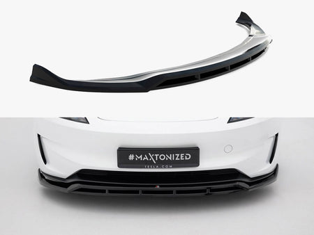 Maxton Design Front Splitter V.1 Tesla Model 3 Performance Mk1 Facelift - TE-MODEL3-1F-PFC-FD1G+FD1RG - Image 1
