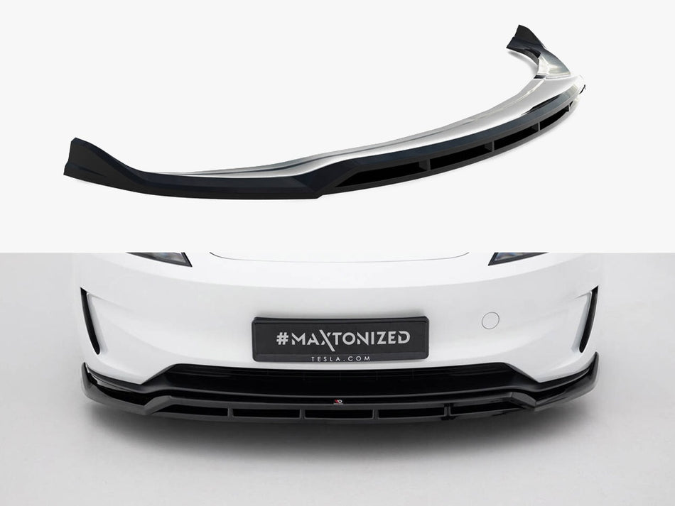 Maxton Design Front Splitter V.1 Tesla Model 3 Performance Mk1 Facelift - TE-MODEL3-1F-PFC-FD1G+FD1RG - Image 1