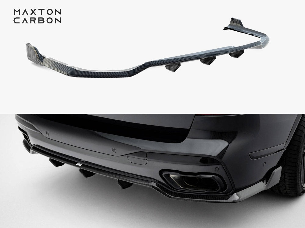 Maxton Design Carbon Fiber Rear Diffuser BMW X7 M-Pack G07 Facelift - CF-BM-X7-07F-MPACK-RS1-245-P - Image 1