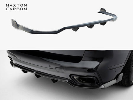 Maxton Design Carbon Fiber Rear Diffuser BMW X7 M-Pack G07 Facelift - CF-BM-X7-07F-MPACK-RS1-245-P - Image 1