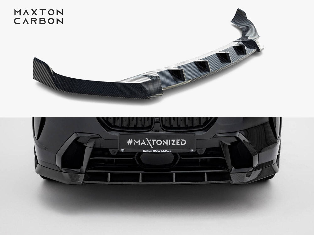 Maxton Design Carbon Fiber Front Splitter BMW X7 M-Pack G07 Facelift - CF-BM-X7-07F-MPACK-FD1-245-P - Image 1