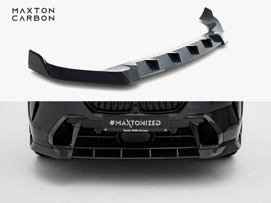 Maxton Design Carbon Fiber Front Splitter BMW X7 M-Pack G07 Facelift - CF-BM-X7-07F-MPACK-FD1-245-P - Image 1
