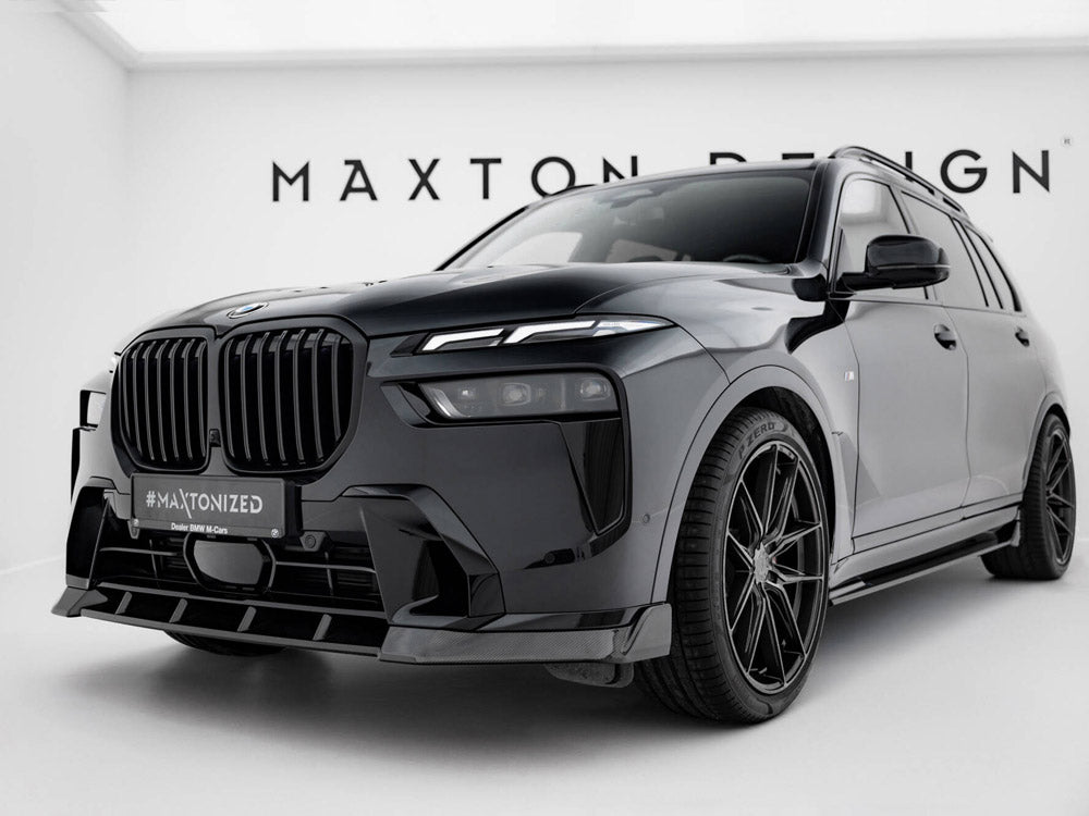 Maxton Design Carbon Fiber Front Splitter BMW X7 M-Pack G07 Facelift - CF-BM-X7-07F-MPACK-FD1-245-P - Image 2