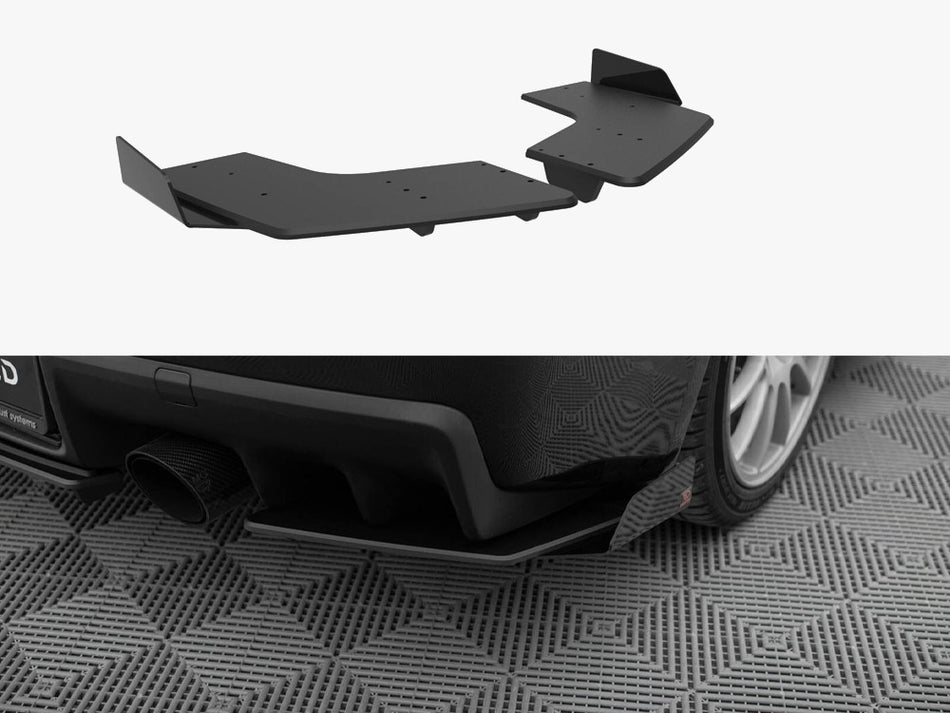 Maxton Design Street Pro Rear Side Splitters + Flaps Mitsubishi Lancer EVO X - MILA10EVOCNC-RSD1B+RSF1G - Image 1