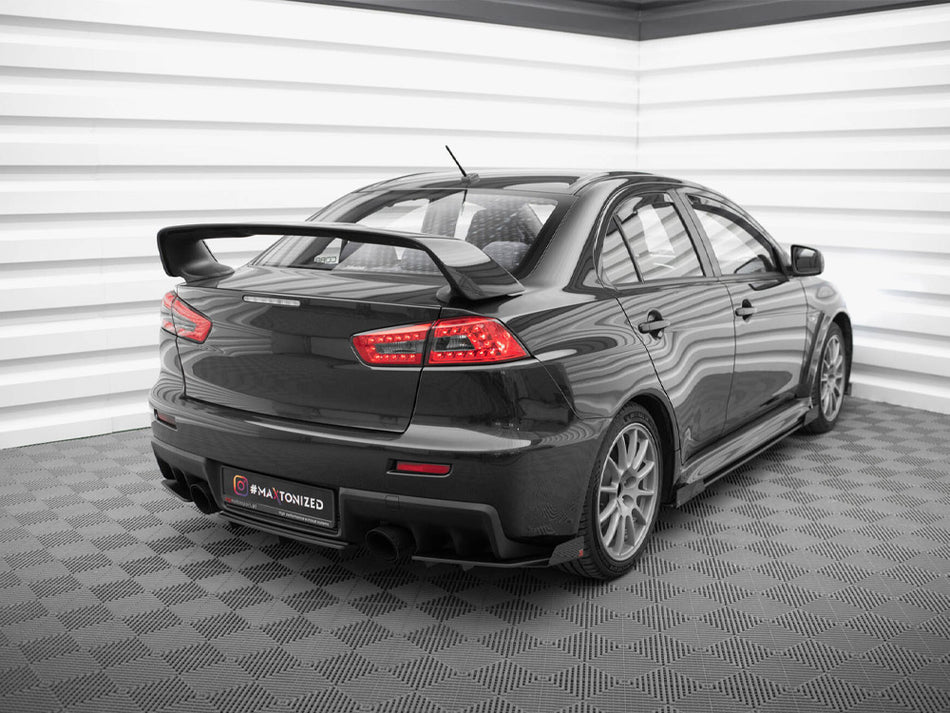 Maxton Design Street Pro Rear Side Splitters + Flaps Mitsubishi Lancer EVO X - MILA10EVOCNC-RSD1B+RSF1G - Image 2