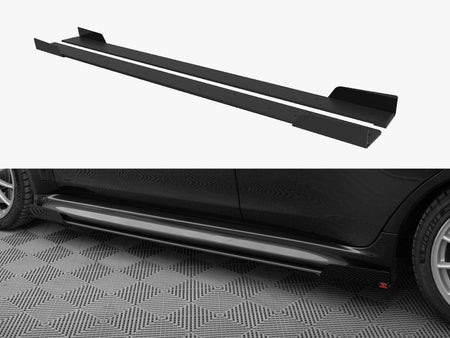 Maxton Design Street PRO Side Skirts Diffusers + Flaps Mitsubishi Lancer EVO X - MILA10EVOCNC-SD2B+SF1G - Image 1