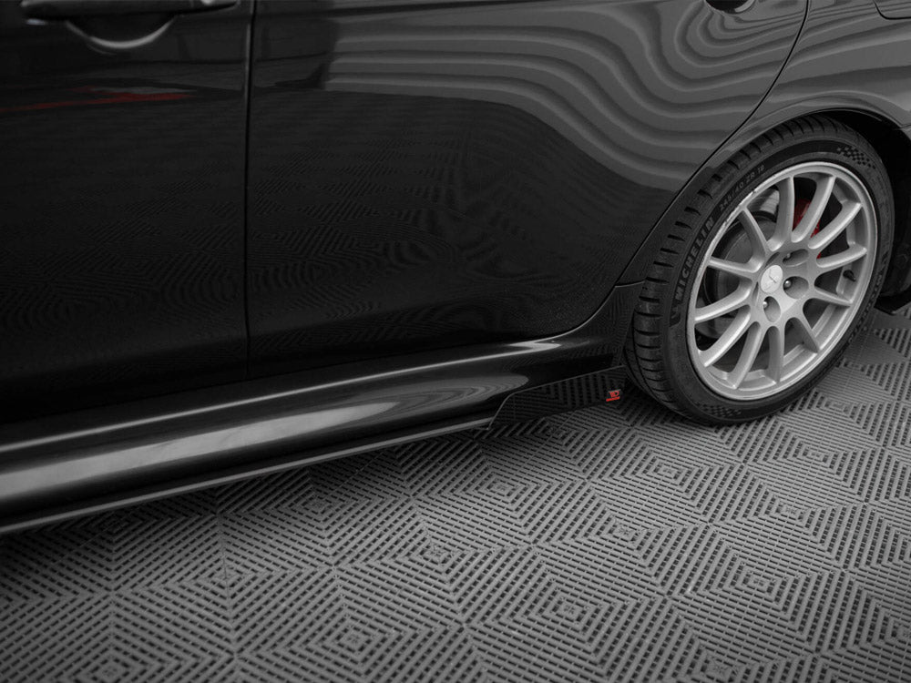 Maxton Design Street PRO Side Skirts Diffusers + Flaps Mitsubishi Lancer EVO X - MILA10EVOCNC-SD2B+SF1G - Image 5