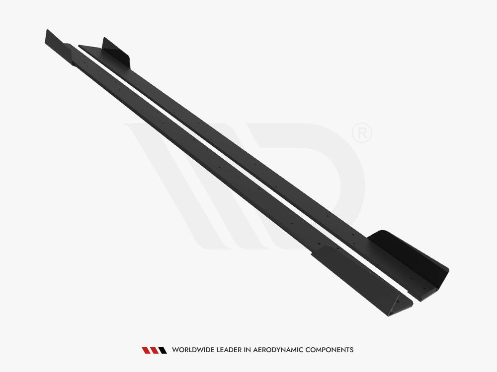 Maxton Design Street PRO Side Skirts Diffusers + Flaps Mitsubishi Lancer EVO X - MILA10EVOCNC-SD2B+SF1G - Image 6