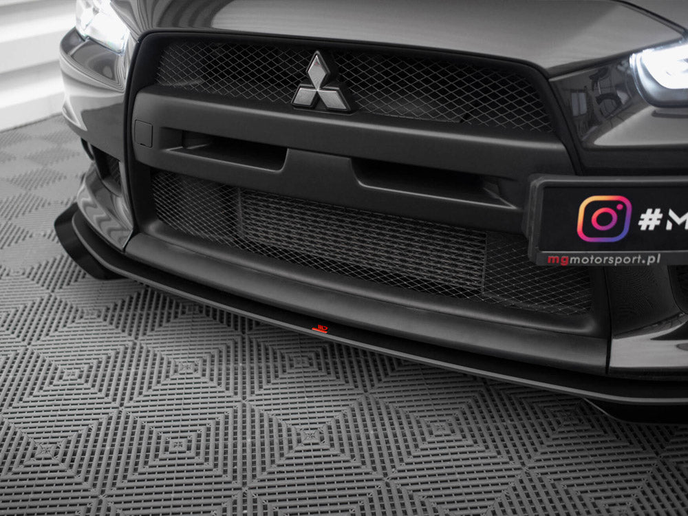 Maxton Design Street PRO Front Splitter V.1 + Flaps Mitsubishi Lancer EVO X - MILA10EVOCNC-FD4B+FSF1G - Image 4