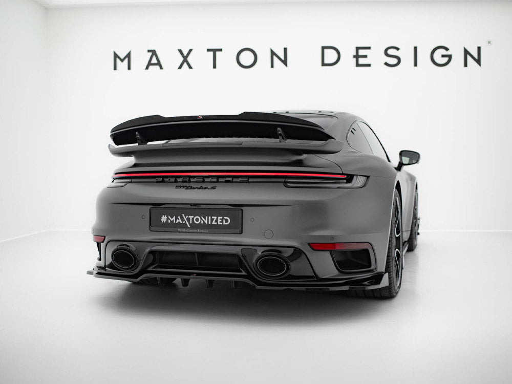 Maxton Design Rear Splitter (Vertical Bars) Porsche 911 Turbo S Sport Package 992 - PO-911-992-TURBO-S-SPORT-RD1G+RD2G - Image 2