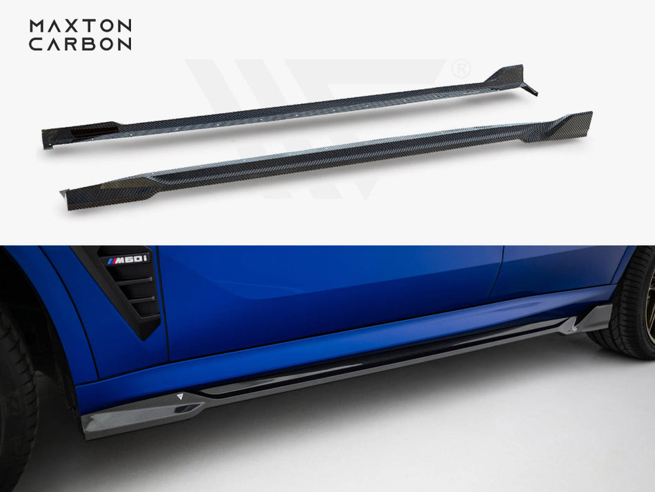 MAXTON DESIGN Prepreg Carbon Fiber Side Skirts BMW X5 M-Pack G05 Facelift / X5M F95 Facelift