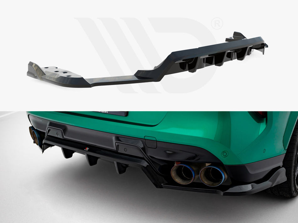 MAXTON DESIGN Rear Splitter (Vertical Bars) BMW X6 M F96 Facelift