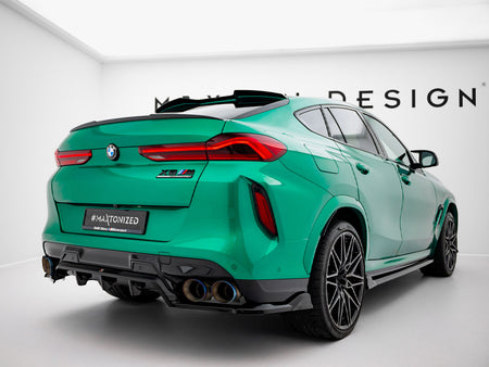Maxton Design Rear Splitter (Vertical Bars) BMW X6 M F96 Facelift - BM-X6-F96-M-RD1G+RD2G - Image 2