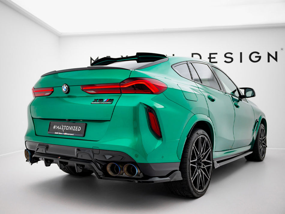 Maxton Design Rear Splitter (Vertical Bars) BMW X6 M F96 Facelift - BM-X6-F96-M-RD1G+RD2G - Image 2