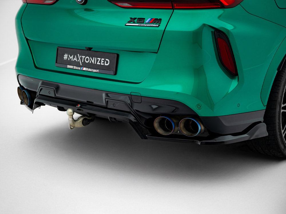 Maxton Design Rear Splitter (Vertical Bars) BMW X6 M F96 Facelift - BM-X6-F96-M-RD1G+RD2G - Image 6