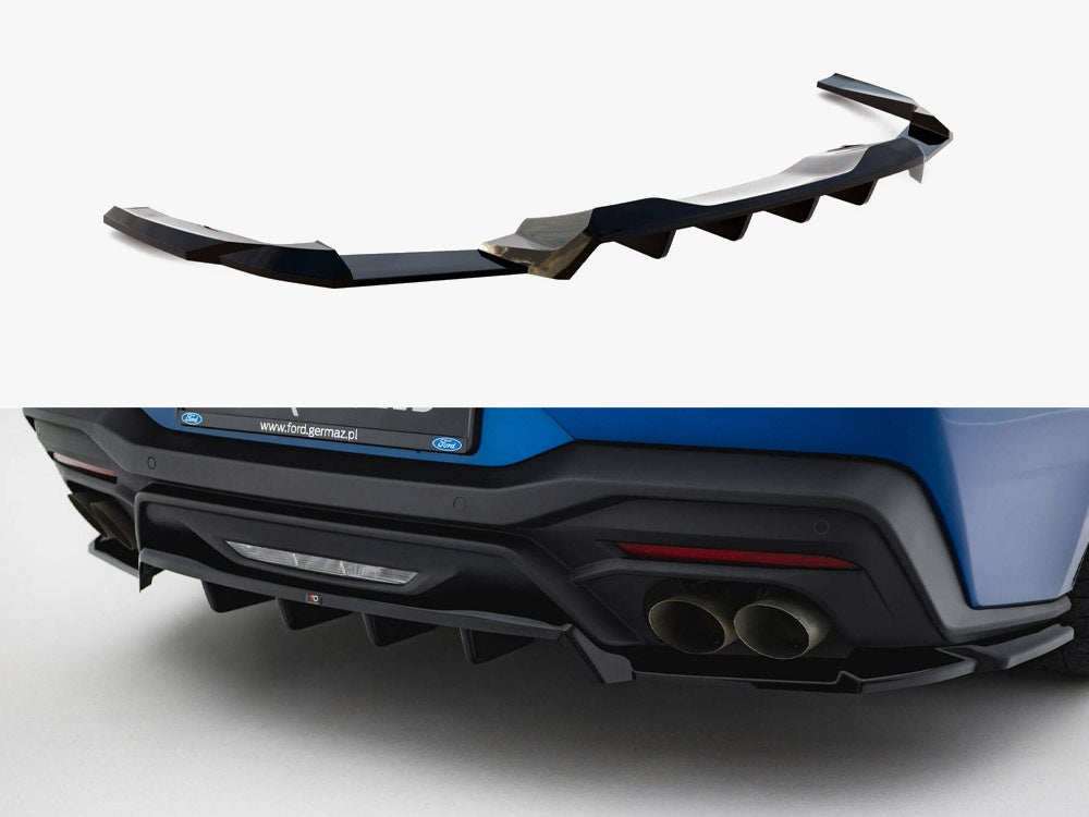 Maxton Design Rear Splitter (Vertical Bars) Ford Mustang GT Mk7 - FO-MU-7-GT-RD1G+RD2G - Image 1