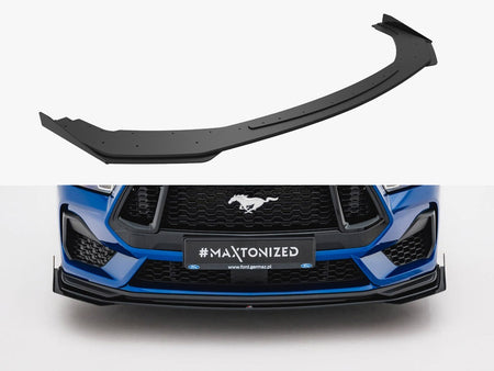 Maxton Design Street PRO Front Splitter V.1 + Flaps Ford Mustang GT Mk7 - FOMU7GTCNC-FD1B+FSF1G - Image 1