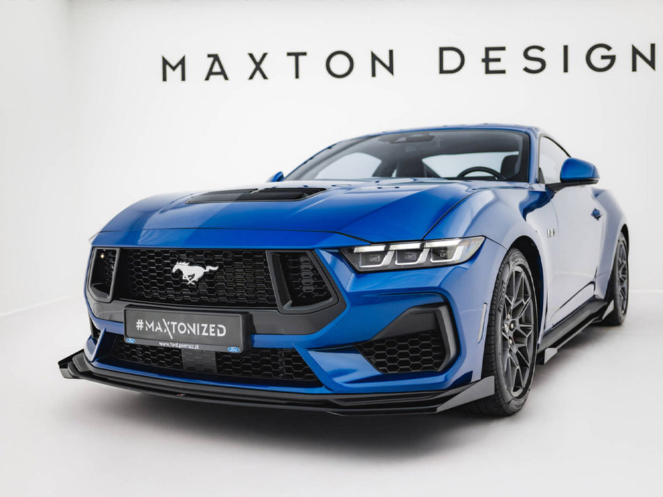 Maxton Design Street PRO Front Splitter V.1 + Flaps Ford Mustang GT Mk7 - FOMU7GTCNC-FD1B+FSF1G - Image 2