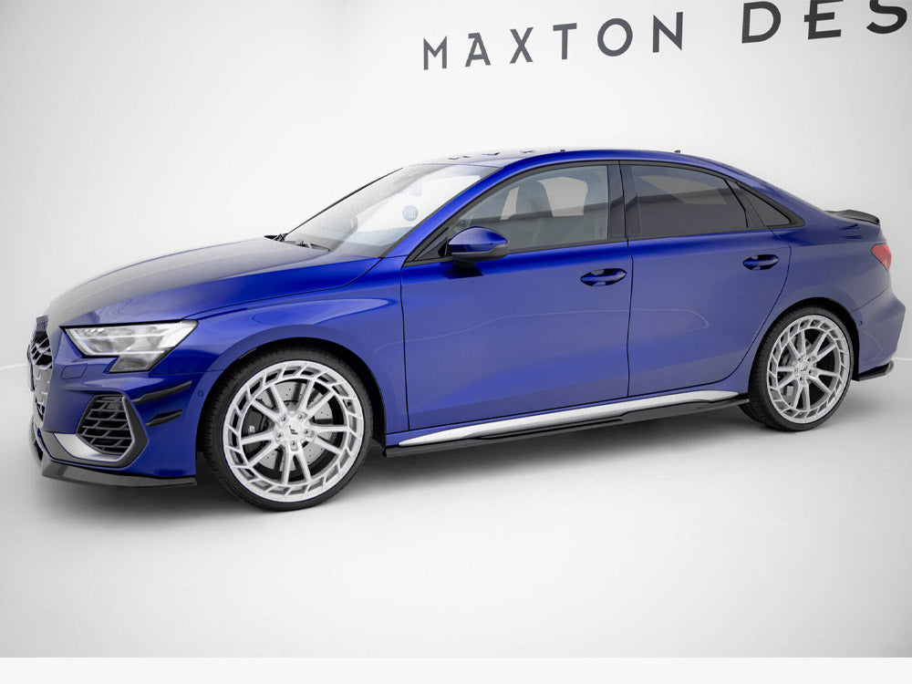 Maxton Design Side Skirts Diffusers V.2 Audi A3 S-Line Sedan / S3 Sedan 8Y Facelift - AU-S3-8YF-S-SD1G - Image 2