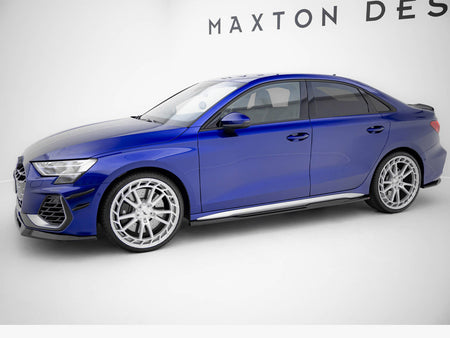Maxton Design Side Skirts Diffusers V.2 Audi A3 S-Line Sedan / S3 Sedan 8Y Facelift - AU-S3-8YF-S-SD1G - Image 2
